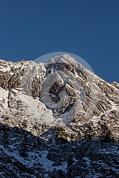 Veliko Å¡piÄje mountain top covered in snow